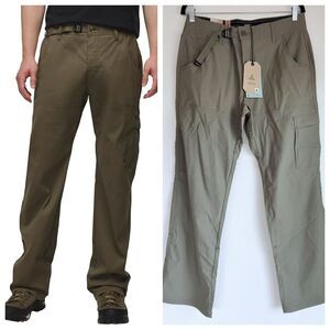 NEW prAna Men's Hiking Outdoors Stretch Zion Pant II in Slate Green Size 31W 30L